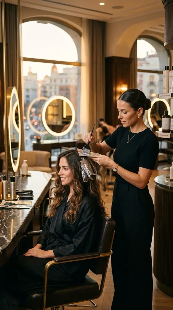 Aplicación de balayage, trabajo en proceso